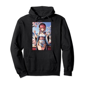 Cartoon Anime Manga Female Character Pullover Hoodie