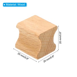 PATIKIL 20x20mm Blank Wood Rubber Stamp Mounts, 12 Pack Wooden Rubber Stamp Handle Hard Wooden Blocks for Stamp Making DIY Crafting Style 2, Brown