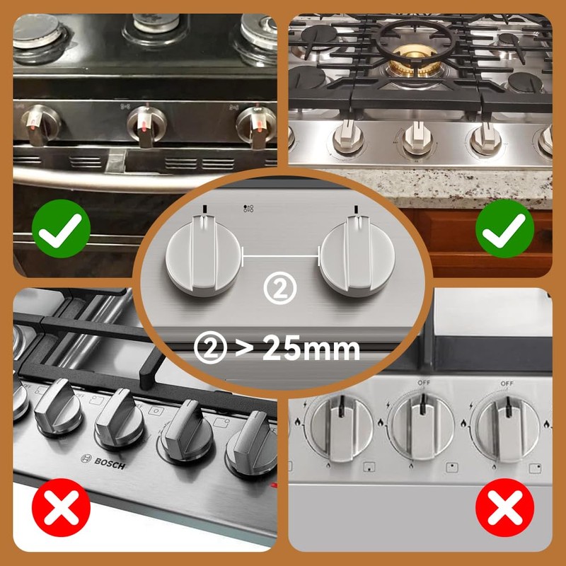 EUDEMON 5 Pack Baby Safety Gas Stove Knob Locks,Childproof Lock