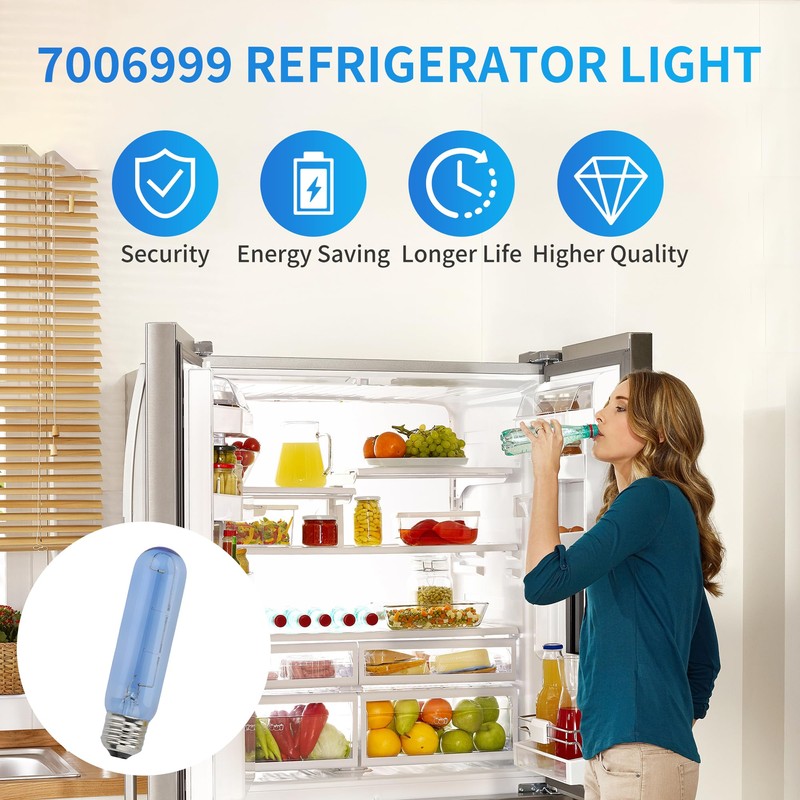 4-Pack 7006999 Lamp Blue Glass Bulb Light Replacement Fit for