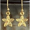 Little Gold Flower Dangle Earrings Nature. Jewelry Earrings for Women