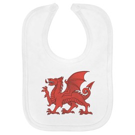 Azeeda 'Traditional Welsh Dragon' Soft Cotton Baby Bib (BI00061453)