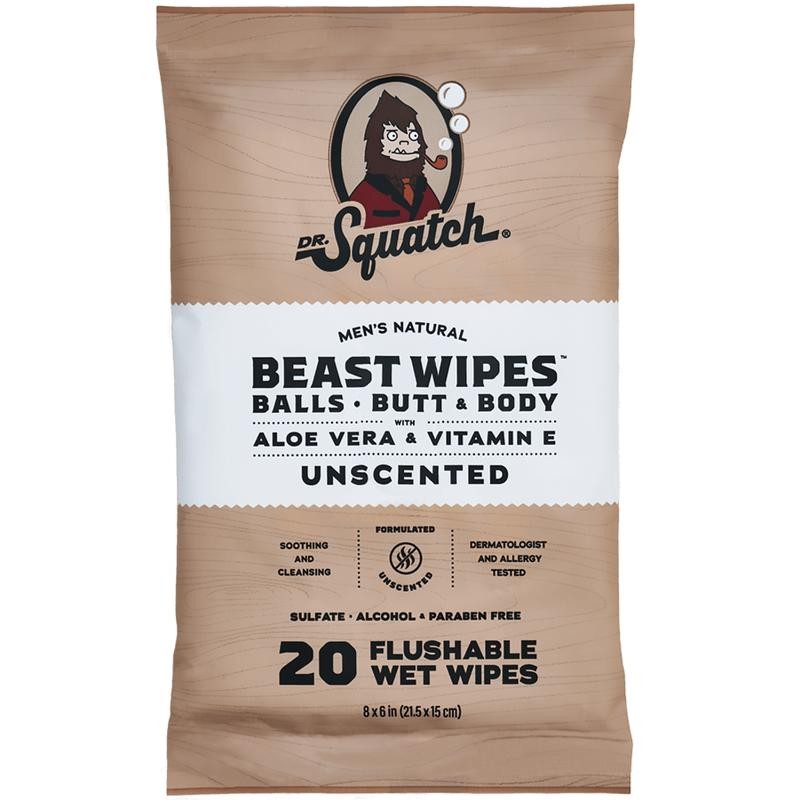 Beast Wipes - Dr. Squatch - Body Care for Men:_Unscented