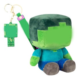 Mini Gaming Character Soft Plush Toy and Keychain Set,Collectable Gamer Soft Toy Cartoon Stuffed Doll,Cute Gamer Character Keyring Cute Backpack Keychain Gaming Keyring for Kid Party Favours