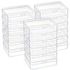 Kingrol 18 Pack Mini Clear Plastic Storage Containers with Lids,