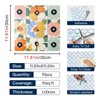 IVN Pastel Abstract Flowers Peel and Stick Floor Tiles 12x12