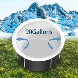 CRYSTAL LEMON Inflatable Cold Plunge Tub with Alloy Support Rods and Dust Cover, Perfect for Ice Bath Therapy, Portable for Indoor/Outdoor Use, Enhance Your Recovery Experience