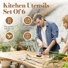 SIWOKJJO 6 Pcs Cooking Utensils Set, Stainless Steel Kitchen Utensils