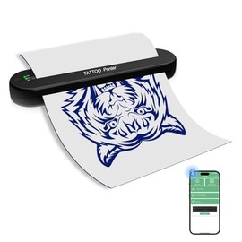 Tattoo Machine Tattoo Stencil Printer, Thermal Printer Tattoo with 15 Pcs Transfer Paper, YILONG Bluetooth Tattoo Machines for Artists and Beginners, ATS886L