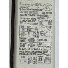 TCI Range Hood Parts LED Lights Transformer 10W12V TCI Made in Italy