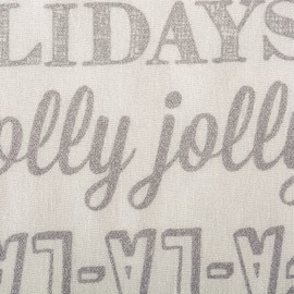 DII Holiday Collection Metallic Christmas, Silver Holiday Collage, 14x72