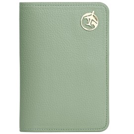Lychii Passport Holder Cover, PU Leather Travel Wallet Case Organiser for Passport, Business Cards, Credit Cards, Boarding Passes (Green Wallet)