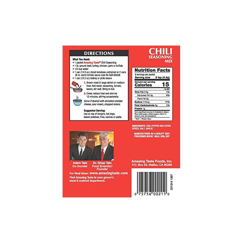 Amazing Taste Chili Seasoning Bundle (10 Packets- 1 oz ea.)