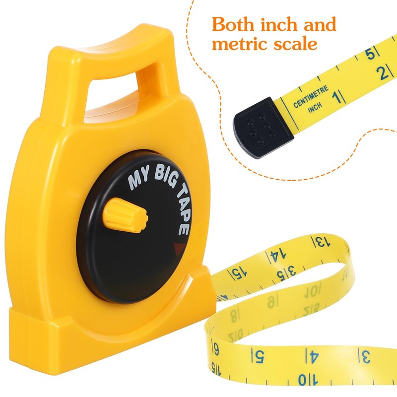Kids Tape Measure Toy - Retractable Measuring Tape for Children,