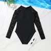 Trsenvrml Gymnastics Leotard for Girls Black Ballet Dance Leotards Long