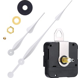 Hicarer High Torque Long Shaft Clock Movement Mechanism Clock Replacement Motor with 12 Inch Long Spade Hands