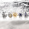 Silver Tone Tie Pin Tie Tack with Chain Partty Accessories