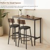 Tatub Tatub Bar Table with Stools Set of 2, Industrial