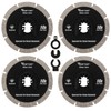 Vearter Diamond Oscillating Tool Blade 4PCS, 4" Circular Oscillating Saw