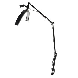 20W LED Floor Lamp for Eyelash Extensions, 3 Color Dimmable Half Moon Lash Tech Light, Professional Fill Light Esthetician Light for Beauty, Skincare, Lashes, Eyebrows (US Plug)