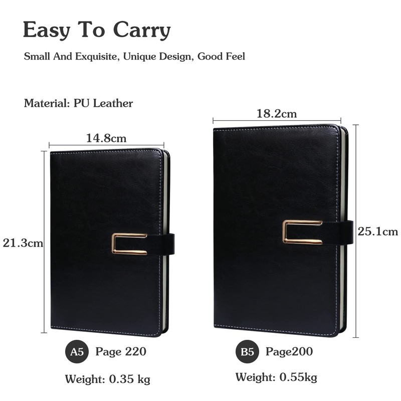 PORRASSO A5 Notebook Pack of 2 Executive Notebook Journal 220