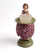 Rosemarie Schulz Decorative Figurine Tea Light Holder Chessboard Flower Girl
