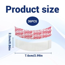 36PCS Invisible Wig Tapes for Lace Wigs - Ultra Strong Double Sided Lace Tape,Wig Tape Double Sided Extra Strong for Wigs,Waterproof & Sweatproof Toupee Tape for Hair Extensions (White,0.5mm Thin)