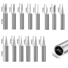 GD HUA Pack of 14 900 m Soldering Tips, Soldering Iron Tips, Soldering Tips Reactivator, Copper Core Plating Soldering Iron Tip, Replacement Soldering Tips for Soldering Stations, Welding Machines
