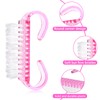 6Pcs Ergonomic Handle Nail Cleaning Brush Comfortable Plastic Handle Scrubbing