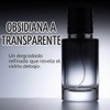 Botella de perfume atomizador negra portátil de vidrio de alta