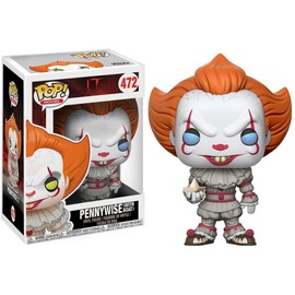 POP Stephen King's It - Pennywise with Boat Funko Vinyl Figure (Bundled with Compatible Box Protector Case), Multicolored, 3.75 inches