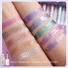 Glitter Eyeshadow, Gold Shimmer Liquid Eyeshadow, Metallic Highly Pigmented Long