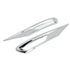 2pcs Front Fog Light Cover Trim Silver Fog Lamp Bezel