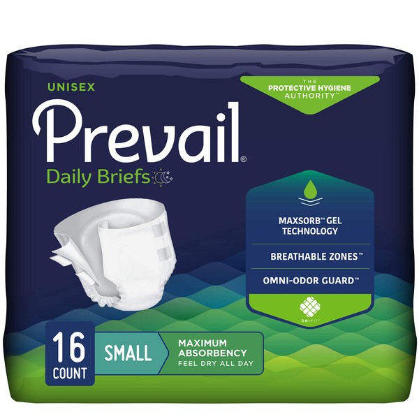 Prevail® Briefs - Case/96 (Sm Adult (20 - 31 Hips))