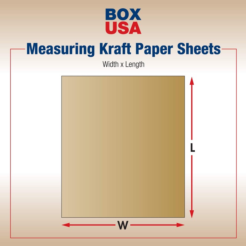 Box USA Kraft Brown Paper Sheet, 30#, 18" x 24",