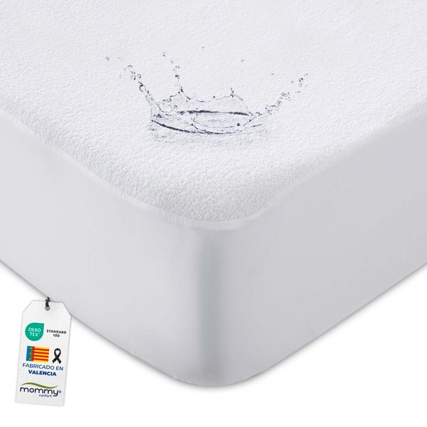 MOMMY CONFORT Mattress Protector 150 x 200 cm Waterproof Oeko-Tex