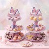 ArtSocket 2pc 3-Tier Butterfly Cupcake Stand Birthday Decoration