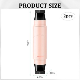 2 PCS Rotating Eyeliner Stamp Pen, Winged Eyeliner Stamp for Quick Makeup Routine, Dual Winged Stamp Design for Symmetrical Look (Brown)