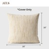 AELS 20x20 Decorative Farmhouse Throw Pillow Covers, Chenille Striped Pillow