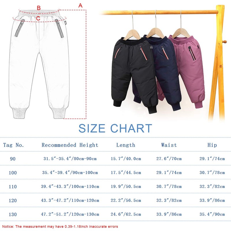 Happy Cherry - Pantalones de nieve para bebés y niñas,