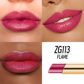Moisturizing Purple Red Lipstick for Women Shimmer Tinted Lip Balm Hydrating Nourishing Mauve Lip Gloss Vegan& Cruelty Free Lip Makeup, ZG113 Flame