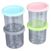 4Pcs Ice Cream Pints Containers and Lids Large Capacity Round