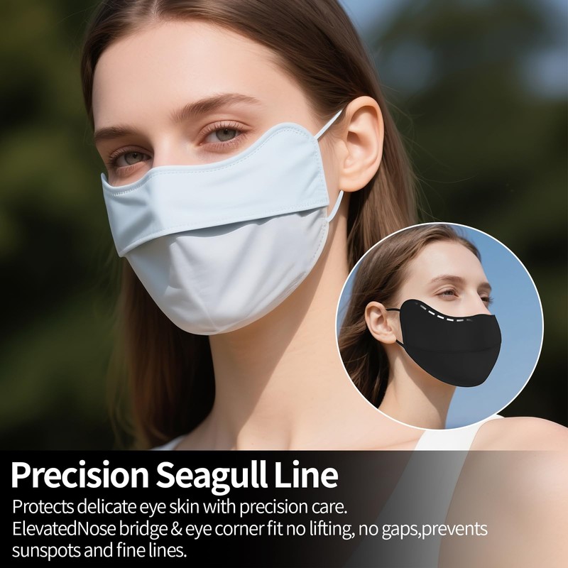 Enignic UV Face Mask Sun Protection,UPF 50+Blocks 98% of UVA/UVB