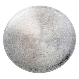 LivuX Kerzenteller aus Aluminium in Silberoptik – Ø 14 cm – Runder, gewölbter Untersetzer für Kerzen bis 10 cm – Dekorativer Kerzenhalter für Tisch & Möbel 1213