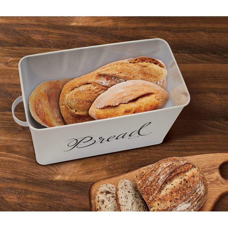 Better Kitchen Products Classic Metal Bread Box with Side Handles,