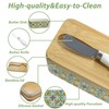 KZJZKJ Ceramic Butter Dish with Lid, Large Green Butter Keeper