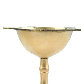 Decorative Diya Deepak Pooja Diya Star Design Puja Item Brass Oil Lamp for Pooja Aarti Diya Lighting Pooja Kit Lanterns Lamps Indian Traditional Festival (Size:-Height:-3")(Golden)