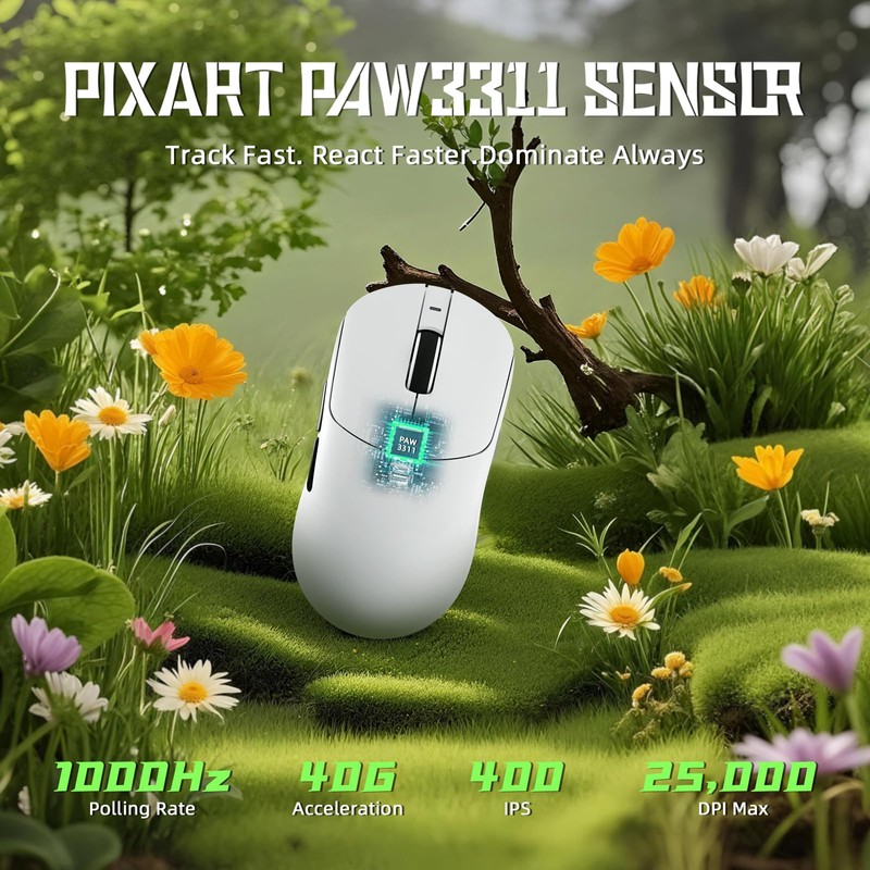 ATTACK SHARK X8 SE Wireless Gaming Mouse,55g Ultra-Lightweight Wired/BT/2.4GHz Wirelss