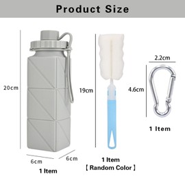 EHDWXVZM 1 Foldable Water Cup, 1 Water Cup Brush, 1 Water Cup Hanging Buckle, Hiking Drinking Cup, Camping Folding Water Bottle, Portable Water Bottle, Travel Drinking Accessories