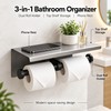 Double Roll Toilet Paper Holder with Shelf – Wall-Mounted Stainless